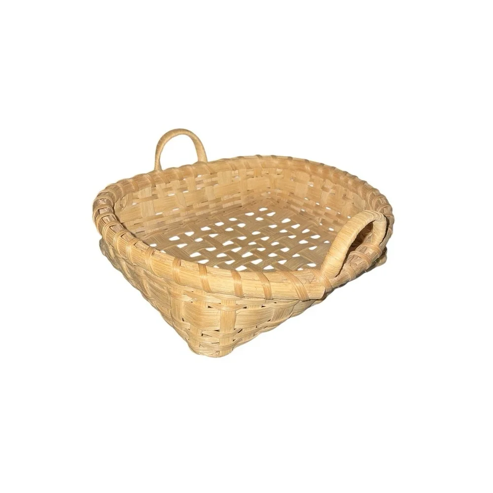 Vintage Woven Basket‎ With Handles Cottagecore Farmhouse Storage Cottagecore
